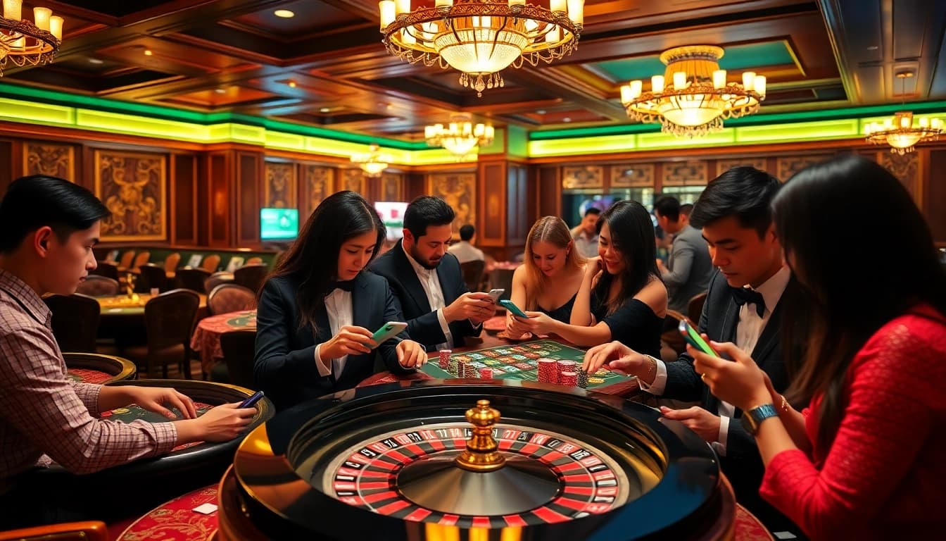 Trải nghiệm cảm giác cá cược với ứng dụng Bet VIP trong bầu không khí casino sang trọng, đầy hứng khởi và năng lượng sôi động.
