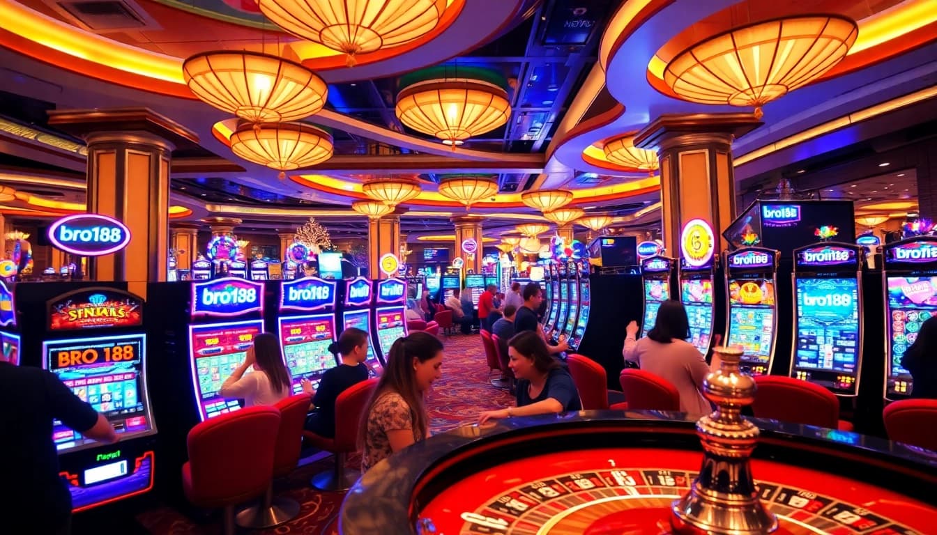 Players enjoying an engaging slot gaming experience at bro138 casino.