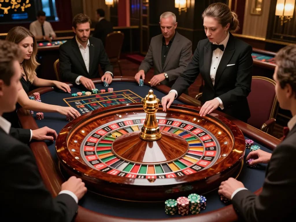 Excited players at a roulette table during a live casino game with the keyword tr88 prominently featured.