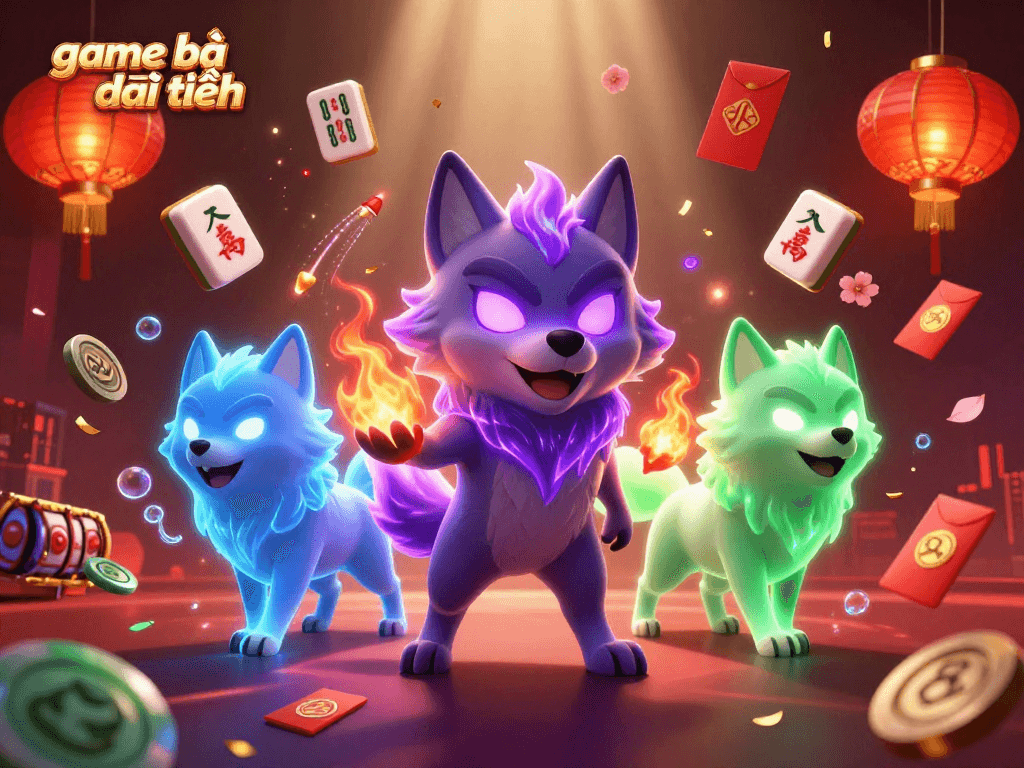 Engage in game bài đổi thưởng with vibrant 3D casino art featuring dynamic characters and rich game elements.