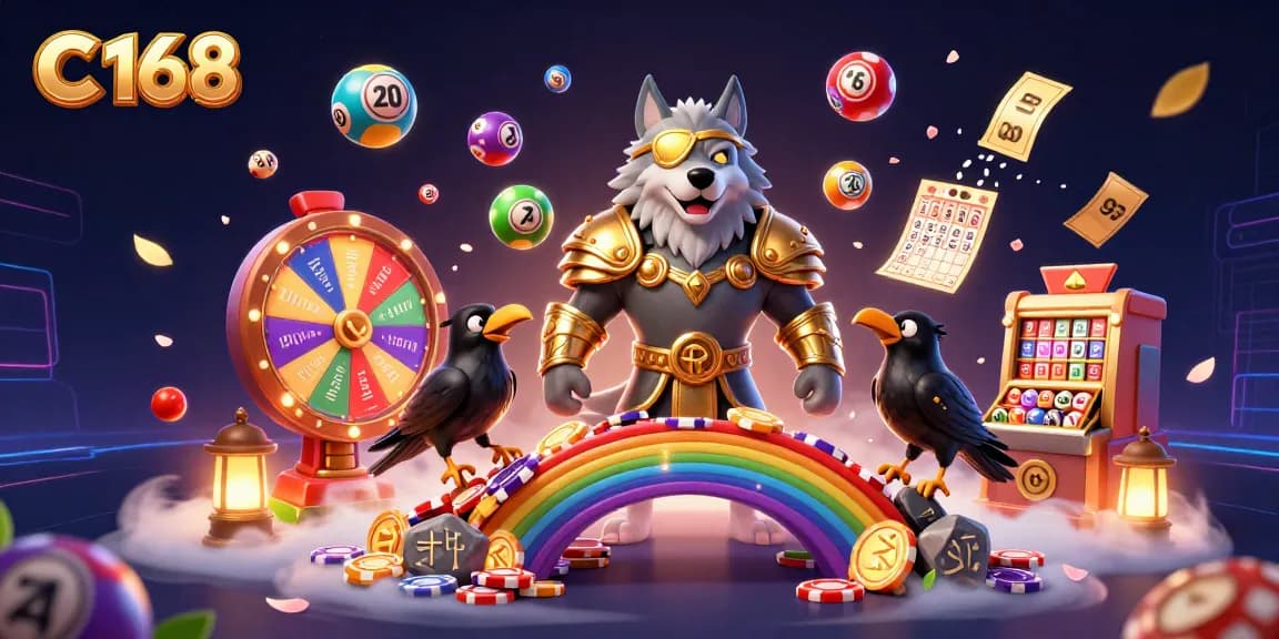 Experience winning thrills at C 168 with vibrant lottery elements and dynamic casino features.