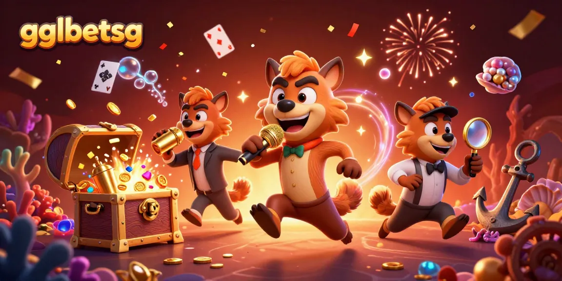 Experience gglbetsg through an exciting comedic casino scene filled with animated hyenas, colorful gems, and dynamic gameplay elements.
