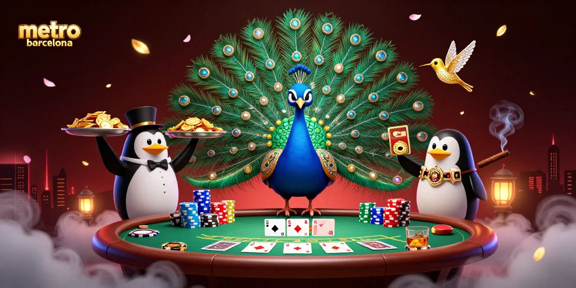 Engage in the excitement at metrobarcelona with vibrant casino characters and dynamic poker elements.