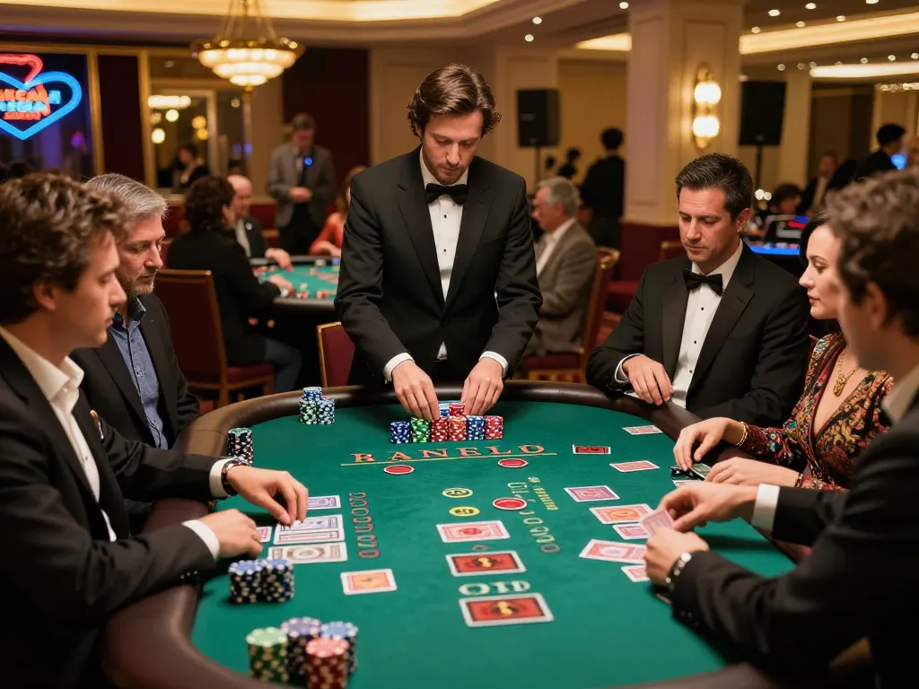 players betting at blackjack table in Vegas casino, gameradar showcasing intense gameplay