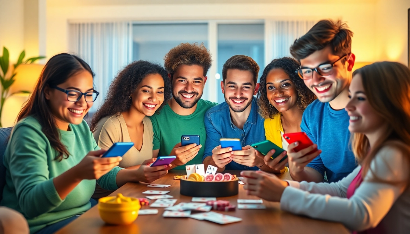 Young adults enjoying Yono VIP games in a lively, welcoming living room.