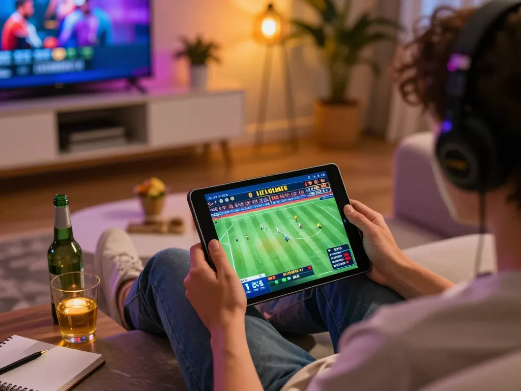 Engaging online sports betting session on the tablet showcasing god55vn as users explore live odds and match excitement
