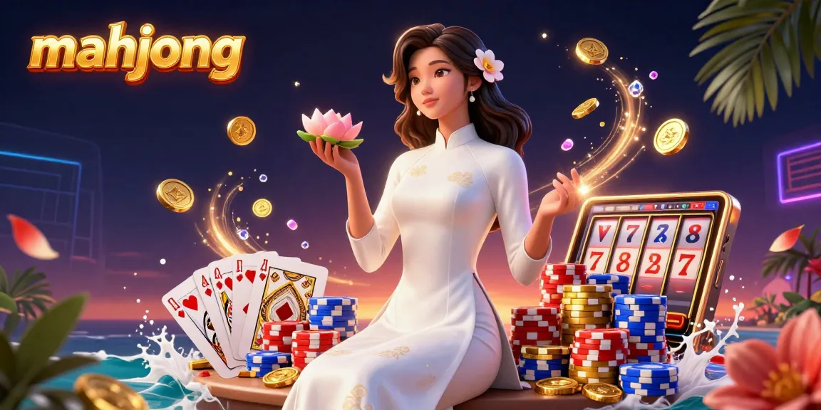 Engage in mahjong gaming with elegant visuals and dynamic casino elements.