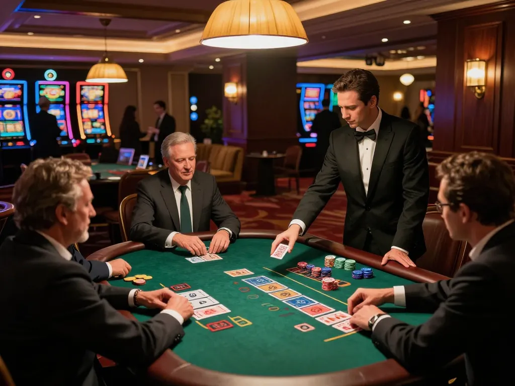 Experience exciting blackjack gameplay with strategic bets and vibrant casino atmosphere, featuring promotions.