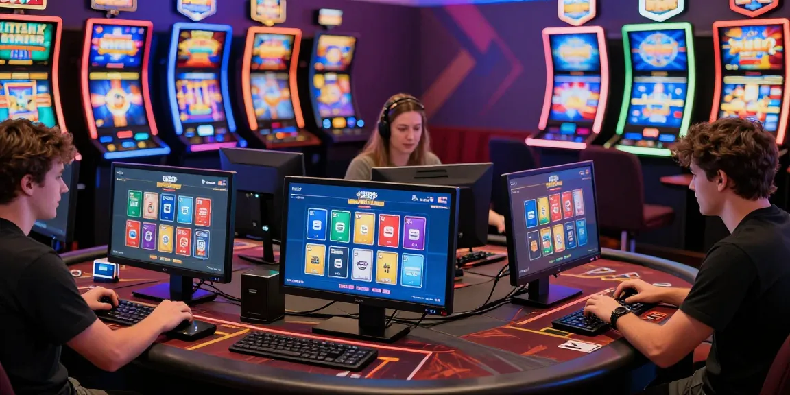 Engaged players enjoying credit card casinos UK showcasing diverse payment methods and vibrant gaming environment.