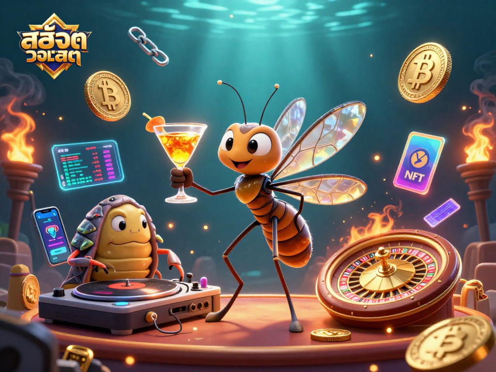 Experience สล็อตวอเลท in an immersive 3D casino scene featuring amazing characters and vibrant gaming elements.