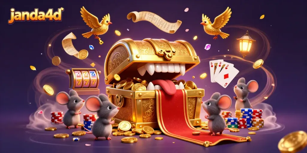 Menggoda pemain dengan akses cepat di janda4d, tumpukan chip poker, dan putaran slot yang berkilauan.