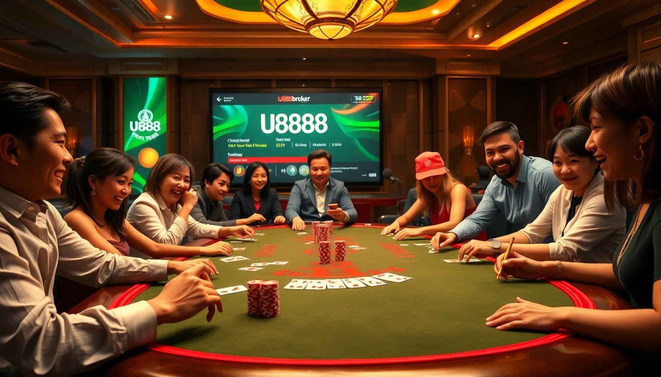 Experience thrilling online gaming at u888.broker with vibrant poker action and casino excitement.