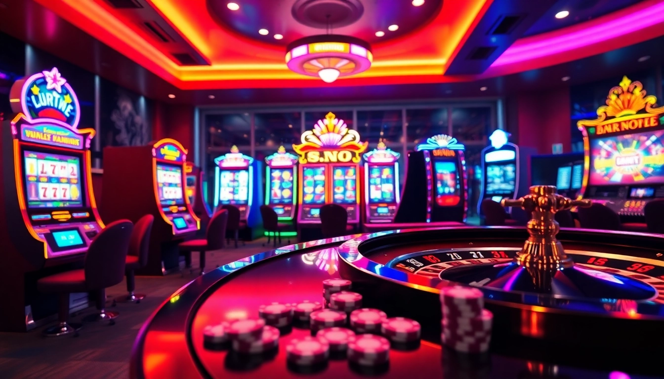Experience the thrill at L567 with vibrant slot machines and an engaging gambling atmosphere.