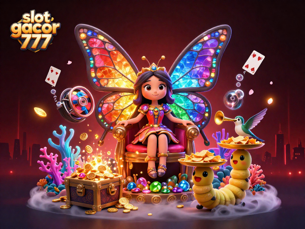 Experience excitement and jackpot potential with slot gacor 777 in this vibrant 3D casino scene.