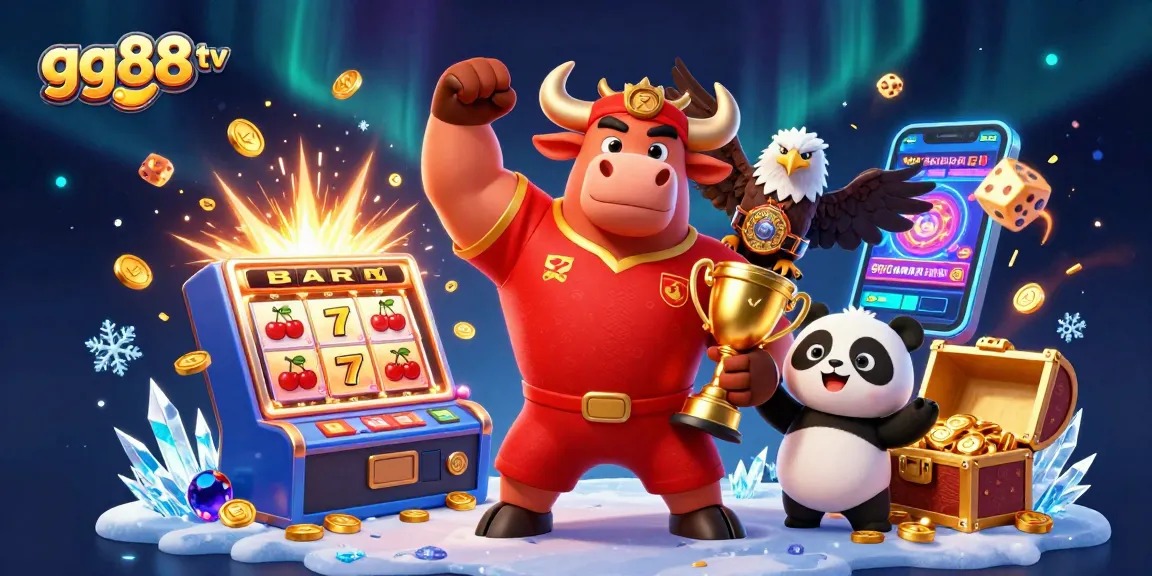 Experience thrilling jackpots and wins at gg88 tv with this dynamic casino illustration.