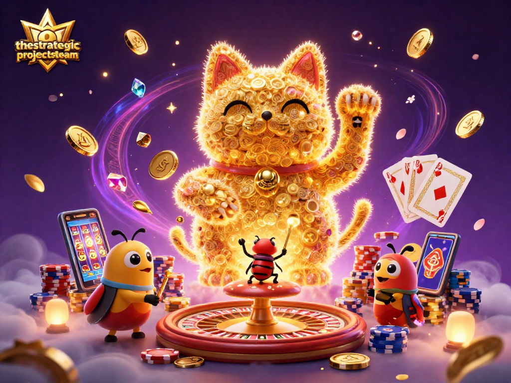 Experience thrilling gaming at thestrategicprojectsteam with vibrant casino elements and lucky symbols.