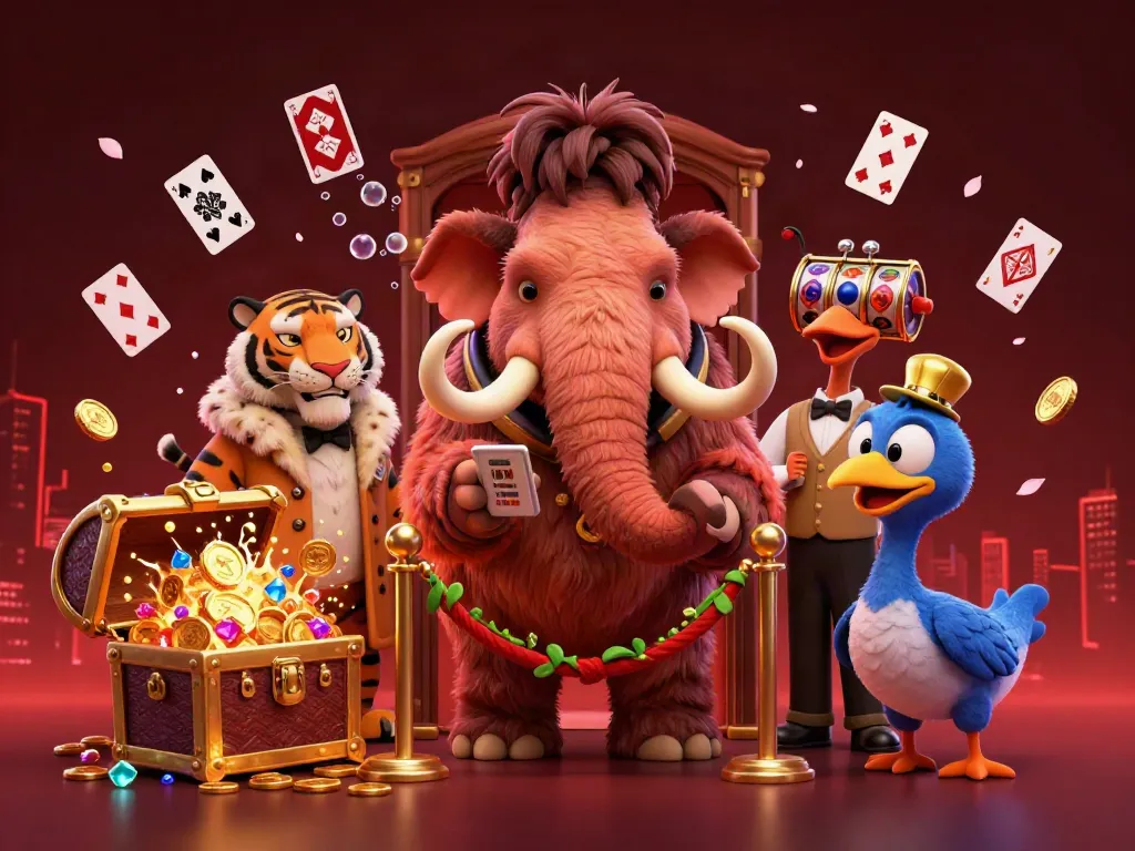 Join Onbet's exciting casino adventure with a woolly mammoth bouncer, saber-tooth guest, and vibrant treasures!