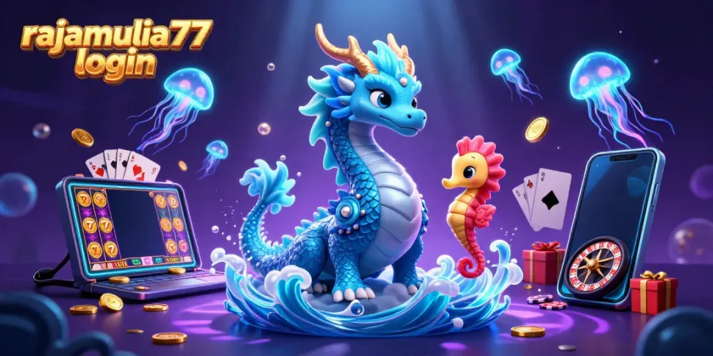Menggali kesempatan besar di rajamulia77 login sambil bermain slot dengan naga laut dan kuda laut.
