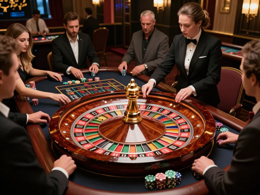 Excited players at a roulette table during a live casino game with the keyword tr88 prominently featured.