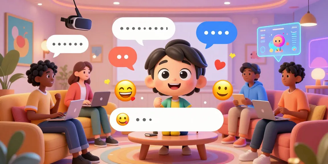 NSFW chat characters enjoying playful interactions in a vibrant digital lounge, showcasing a lively chat experience.