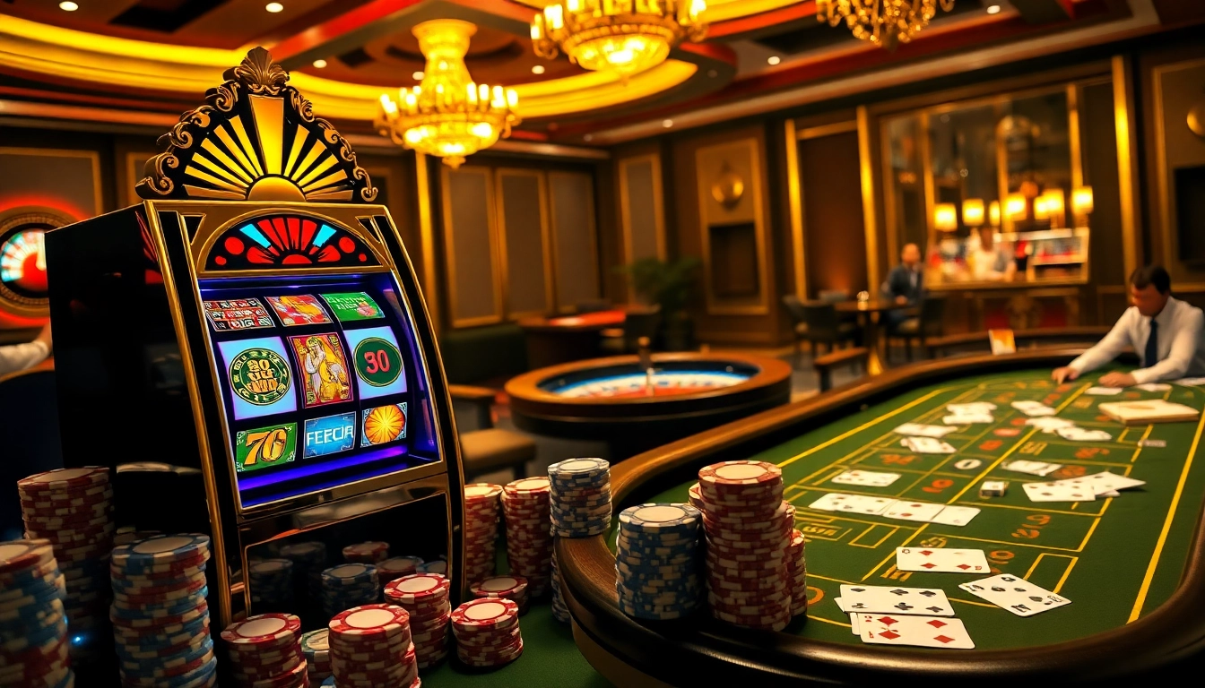 Experience the thrill of slot terpercaya at a vibrant casino with engaging players and illuminating slot machines.